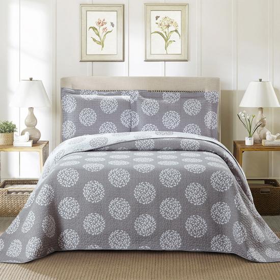 Set di biancheria da letto in jacquard grigio completo Queen cxmicrotex