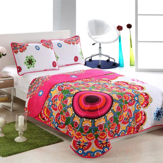 Set copriletto con stampa di pannelli di biancheria da letto in Cina