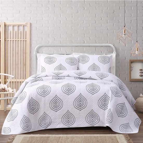 Set copriletto ricamato di lusso bianco